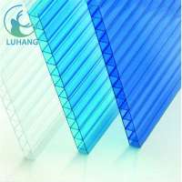 LH cheap bayer raw material 2 layers hollow polycarbonate plastic sheet